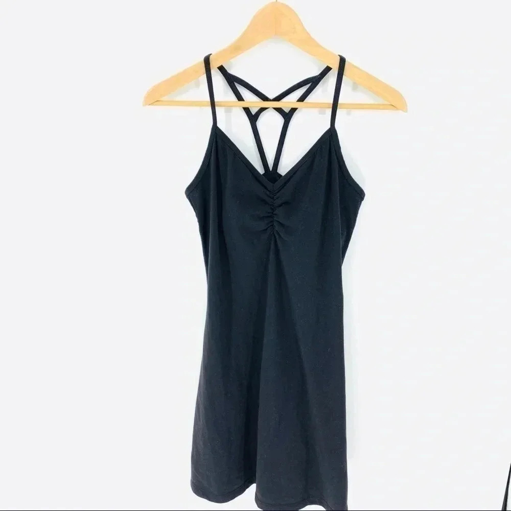 prAna shelf bra cross back strappy dress